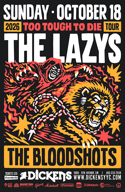 The Lazys with The Bloodshots official event artwork