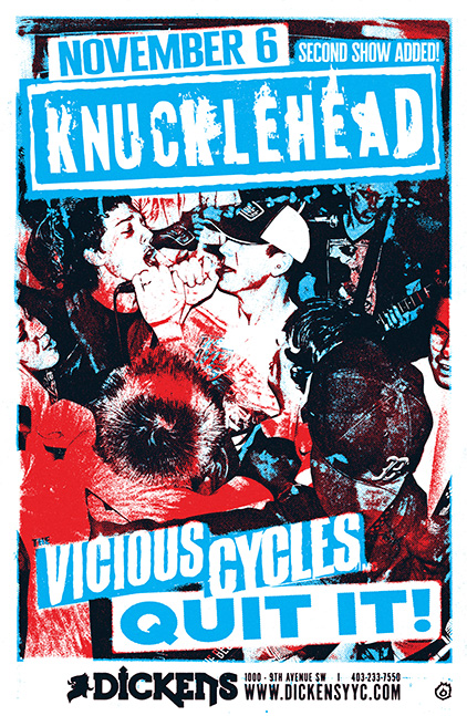 Knucklehead with Vicious Cycles Quit It! official event artwork