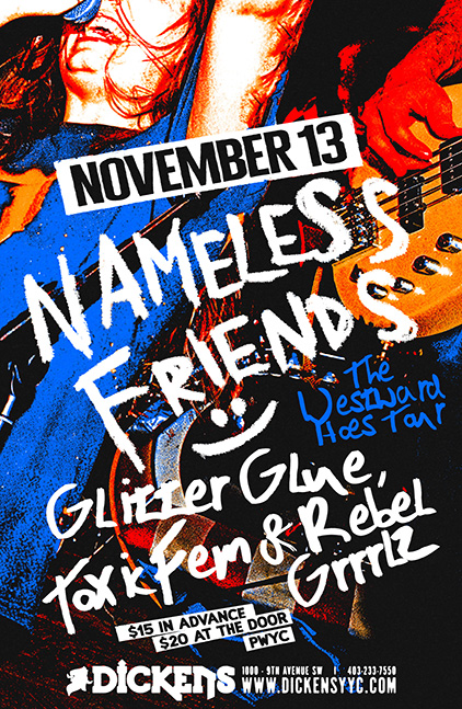 Nameless Friend with Glitter Glue Toxic Fem Rebel Grrrlz official event artwork